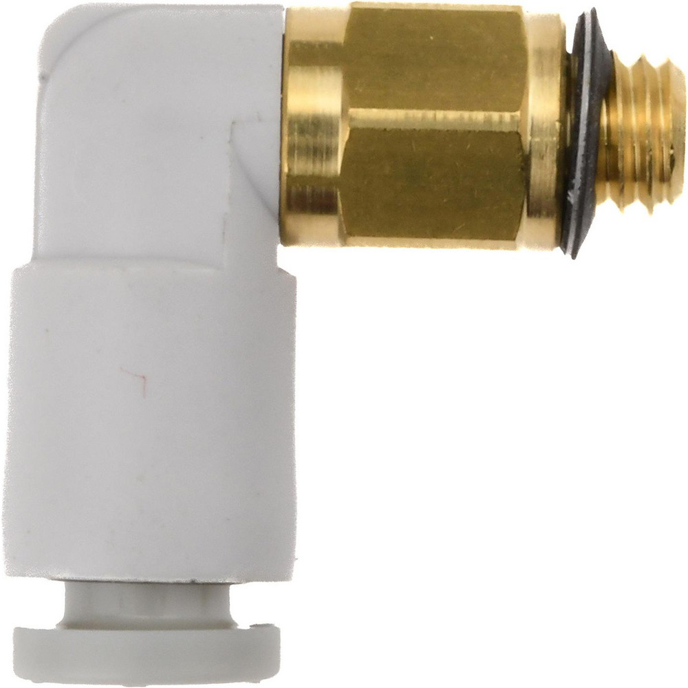 SMC PNEUMATICS Push-to-Connect Push-to-Connect Fitting: Elbow, M5x0.8 Thread, 4.00 mm OD - KQ2L04-M5A