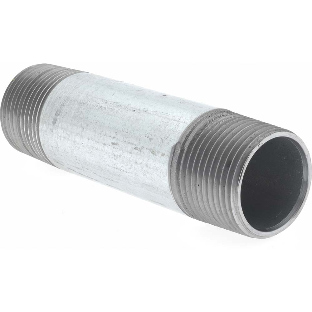 Value Collection Galvanized Pipe Nipple: 1", 4-1/2" Long, Schedule 40, Steel - MSCNG06045