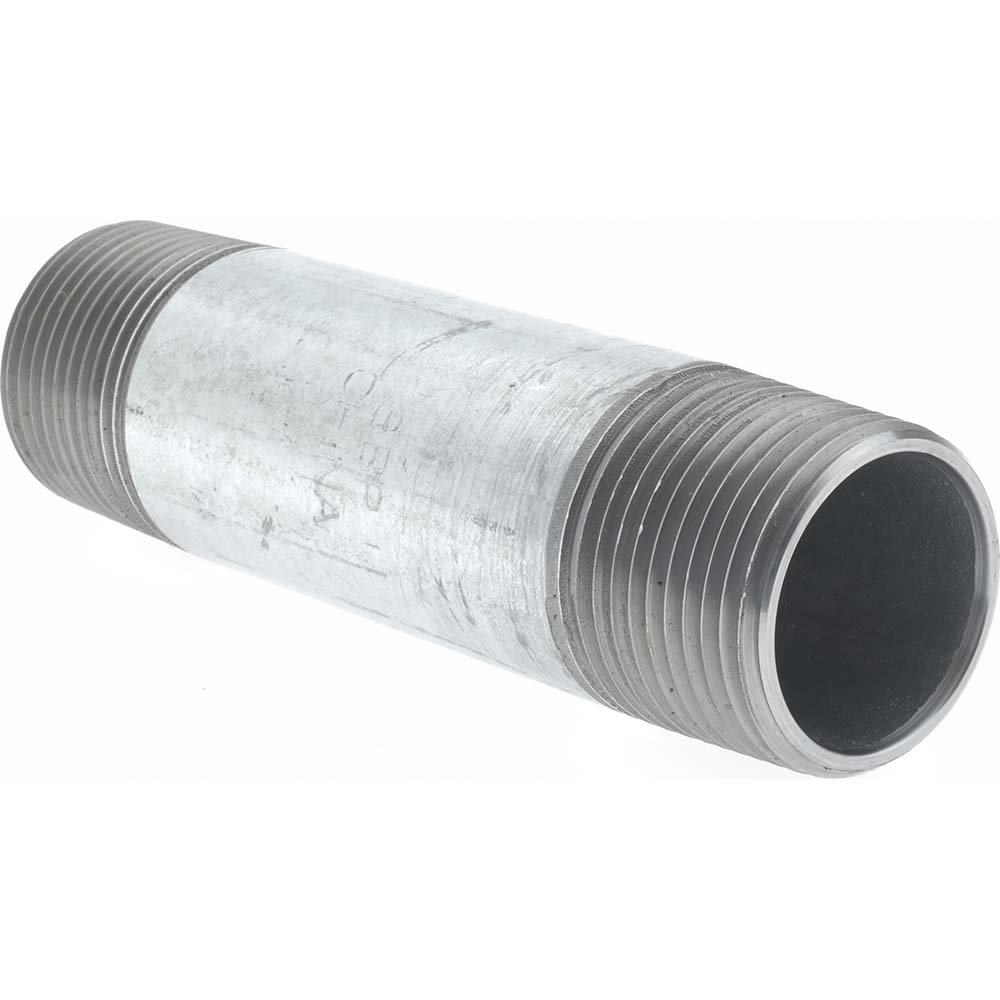 Value Collection Galvanized Pipe Nipple: 1", 4-1/2" Long, Schedule 40, Steel - MSCNG06045
