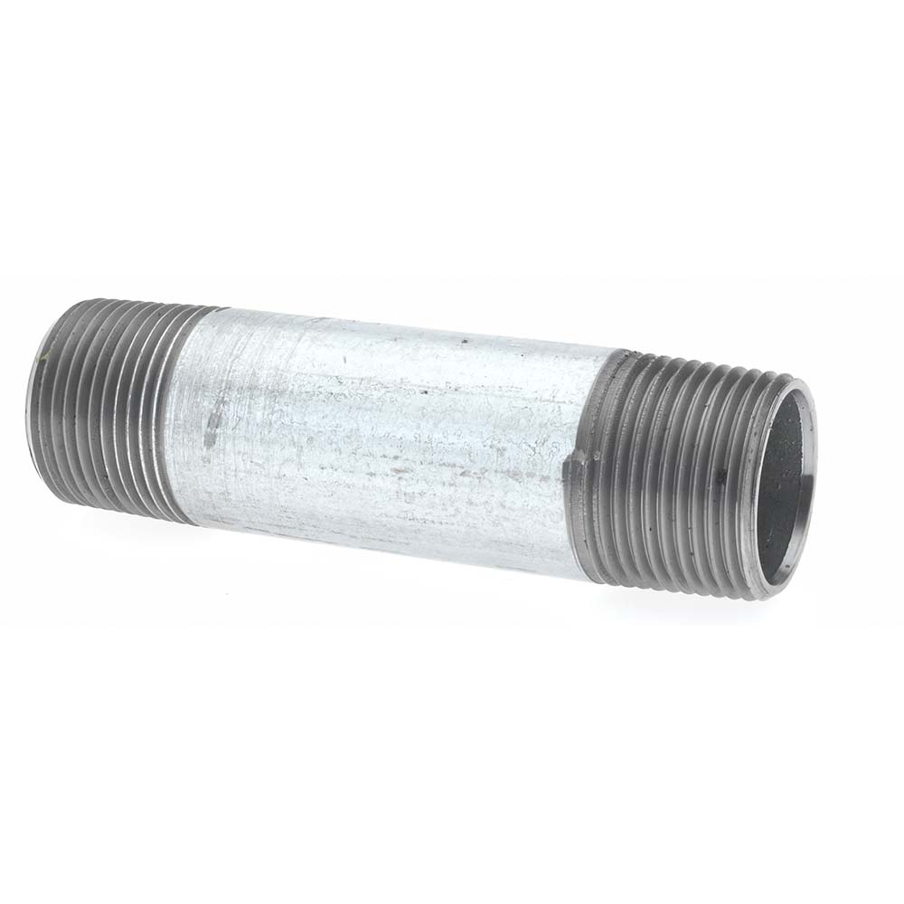 Value Collection Galvanized Pipe Nipple: 1", 4-1/2" Long, Schedule 40, Steel - MSCNG06045