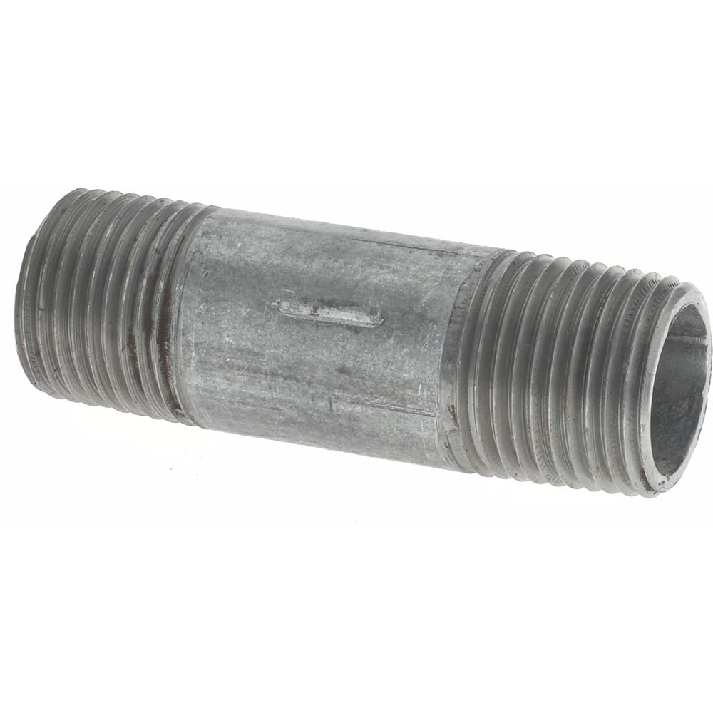 Value Collection Galvanized Pipe Nipple: 3/8", 5-1/2" Long, Schedule 40, Steel - NG03055