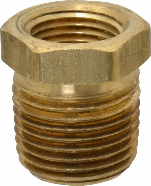 Eaton Industrial Pipe Bushing: 1/4" Female Thread, 3/8" Male Thread, MNPTF x FNPTF - 3220X6X4