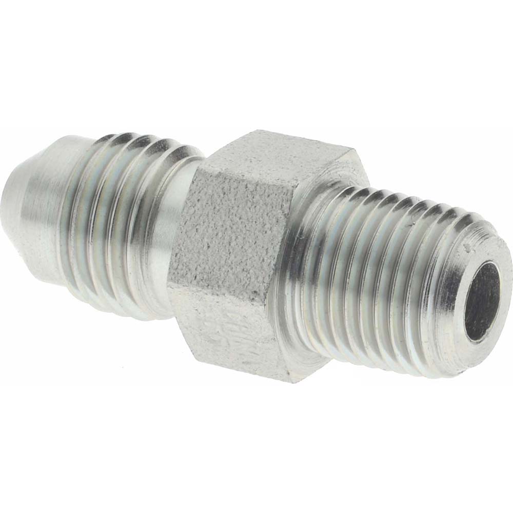 Eaton Steel Flared Tube Connector: 1/4" OD, 37 deg Flared Angle - 2021-2-4S