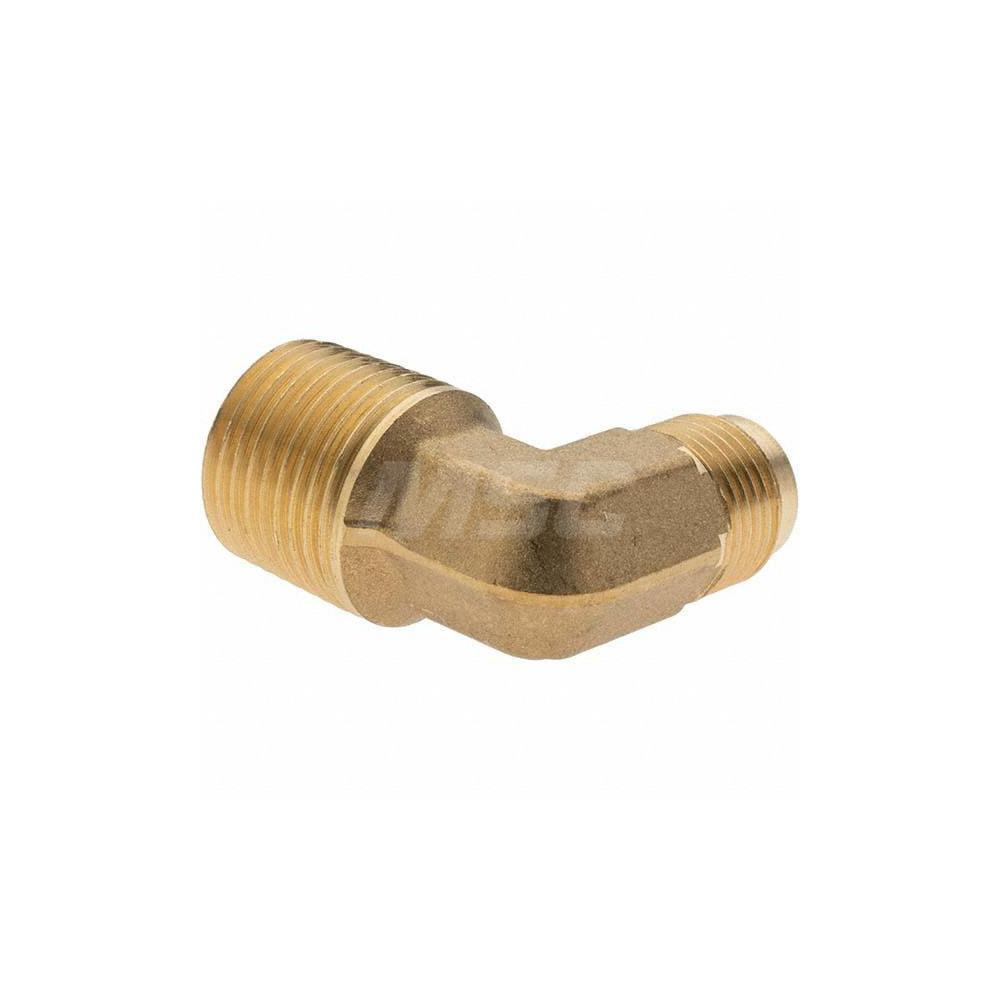 Parker Flared Tube 90 Deg Male Elbow: 3/8" OD, 1/2-14 Thread, 45 deg Flared Angle - -11027-5