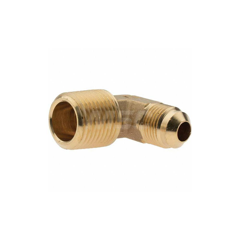 Parker Flared Tube 90 Deg Male Elbow: 3/8" OD, 1/2-14 Thread, 45 deg Flared Angle - -11027-5