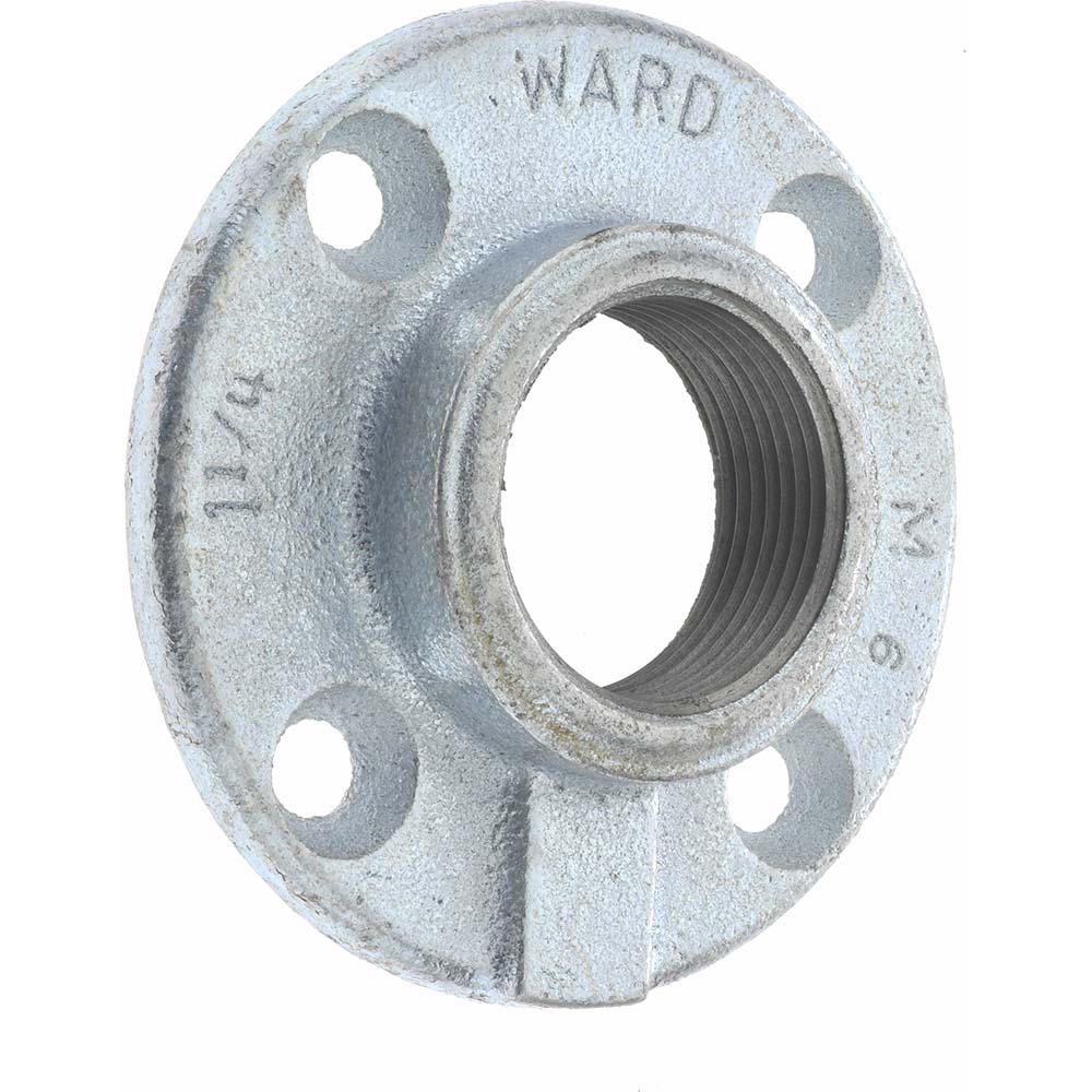 Anvil 1-1/4" Pipe, 4" OD, 13/16" Hub Length, Black Floor Pipe Flange - 0310105606