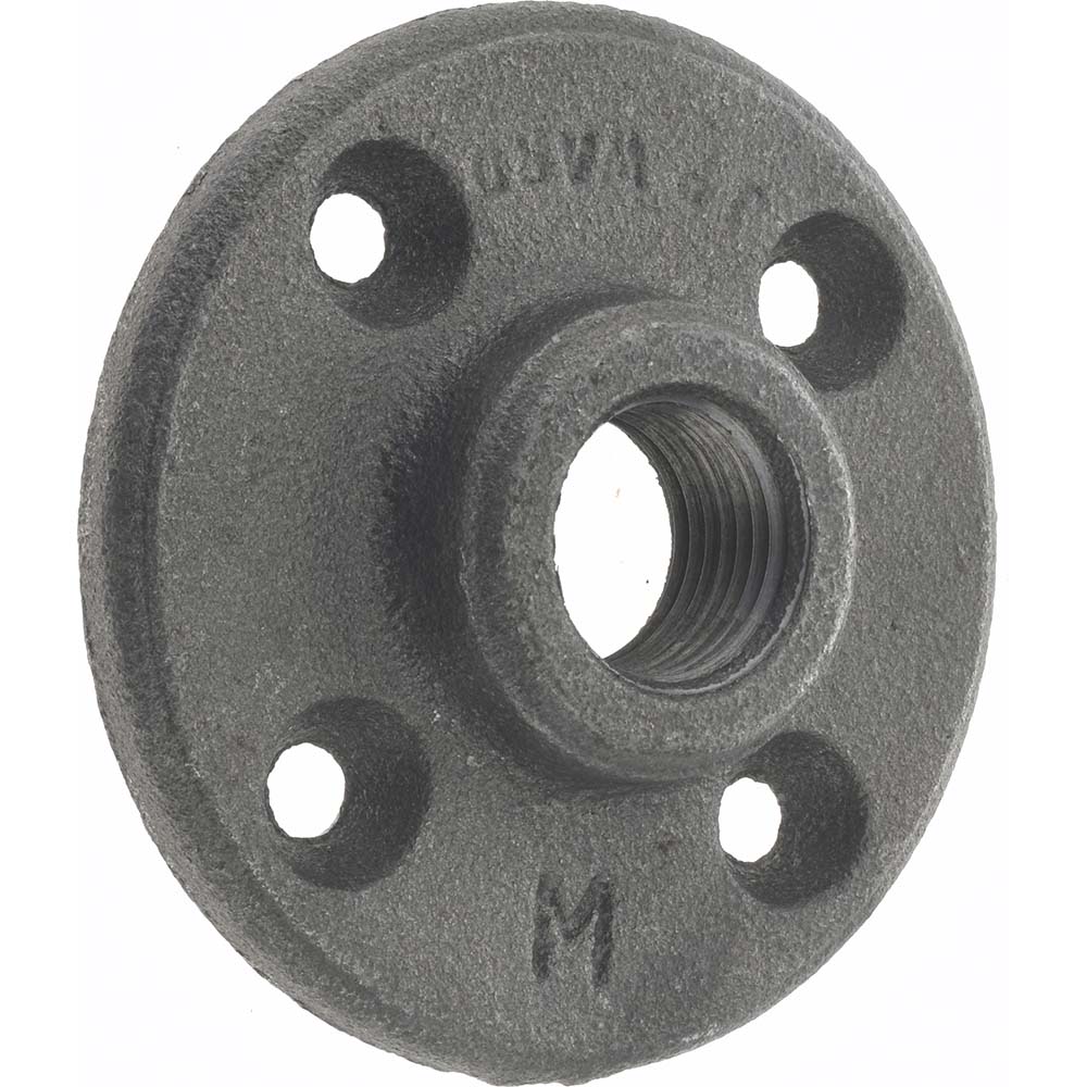 Anvil 1-1/4" Pipe, 4" OD, 13/16" Hub Length, Black Floor Pipe Flange - 0310105606