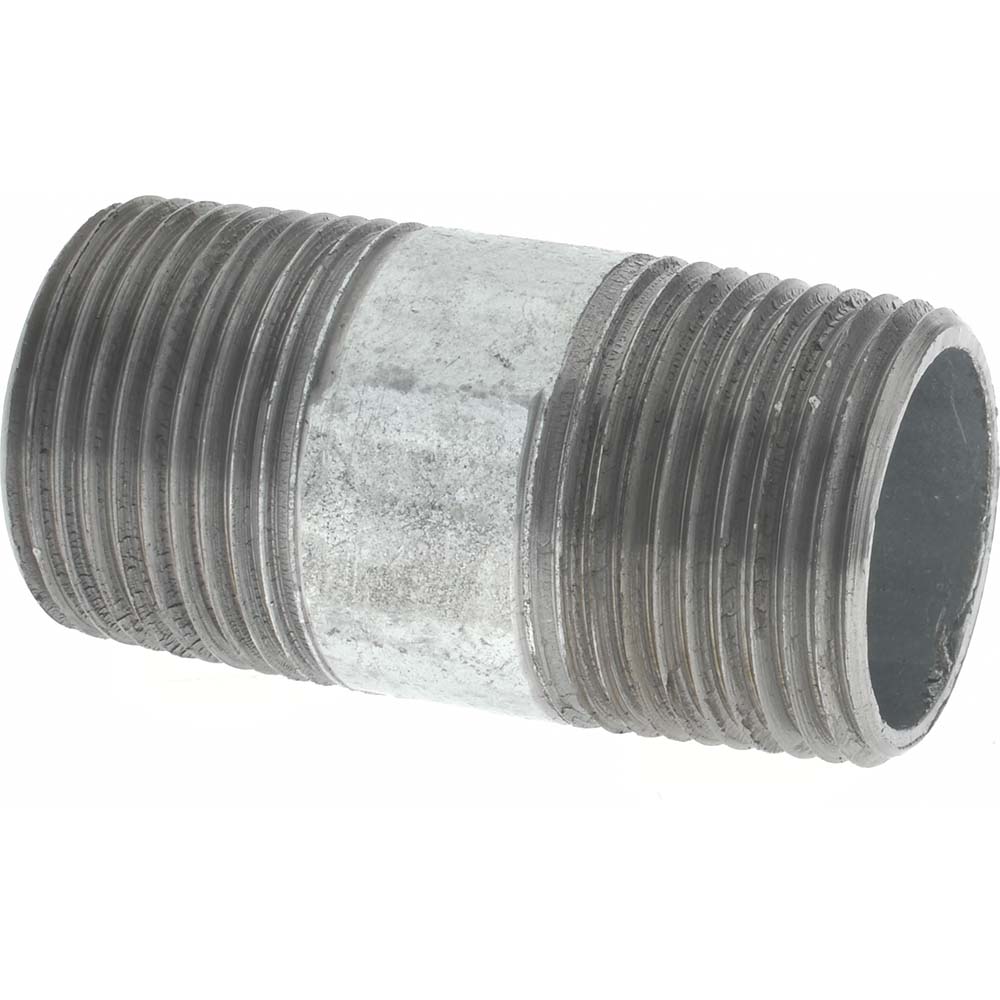 Value Collection Galvanized Pipe Nipple: 1", 8" Long, Schedule 40, Steel - NG06080