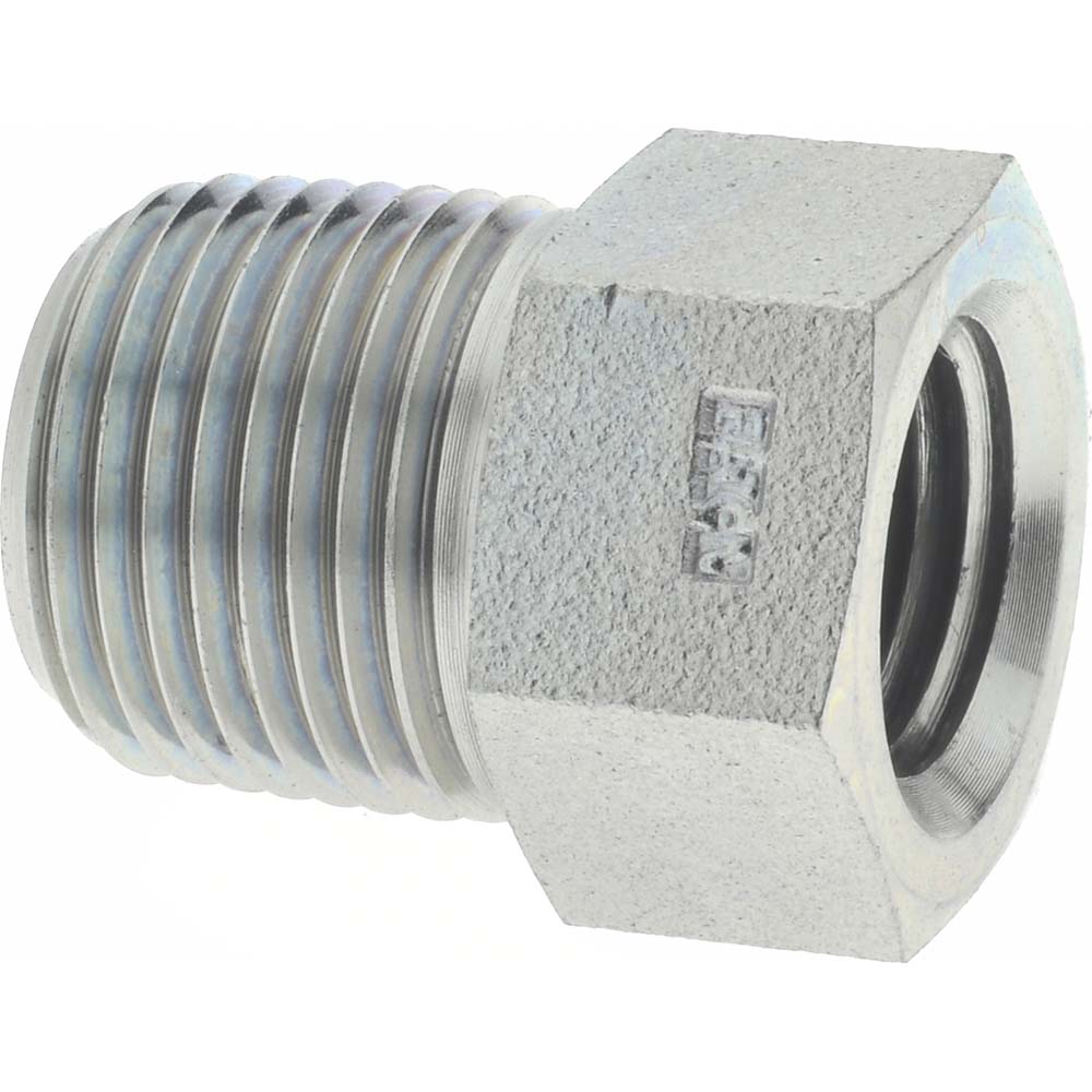 Weatherhead Industrial Pipe 90 ° Elbow Adapter: 1/2-14 Female Thread, 1/2-14 Male Thread, FNPSM x MNPT - 2047-8-8S