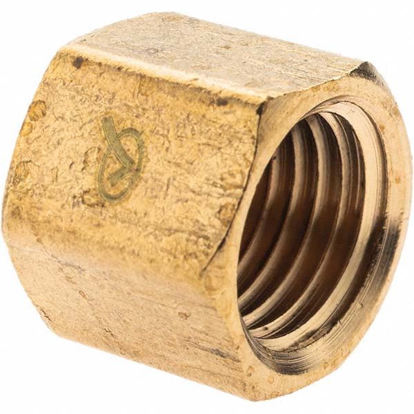Merit Brass Brass Pipe Coupling: 1/4" Fitting, Threaded, FNPT x FNPT, Class 125, Lead Free - XNL111-04
