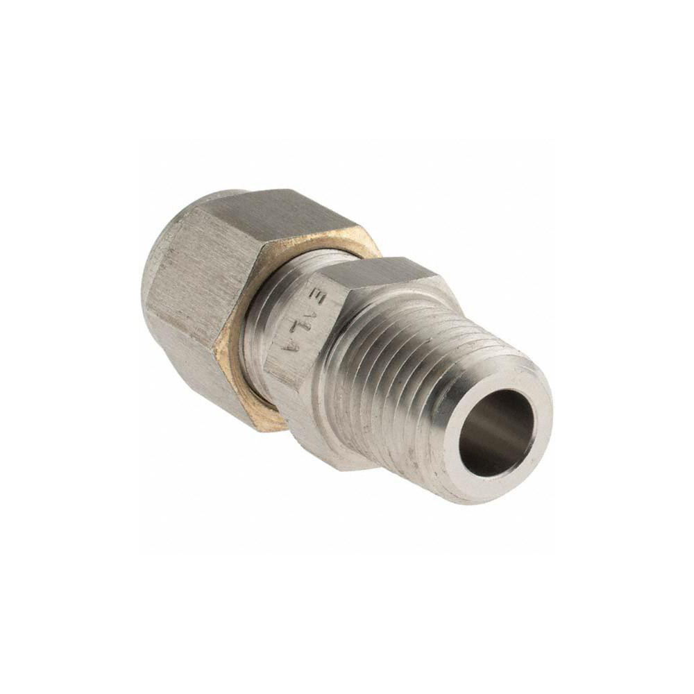 Brennan Compression Tube Connector: 3/8" Tube OD, NPT - KP4253