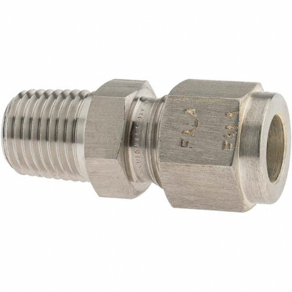 Brennan Compression Tube Connector: 3/8" Tube OD, NPT - KP4253