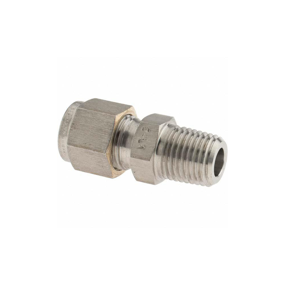 Brennan Compression Tube Connector: 3/8" Tube OD, NPT - KP4253