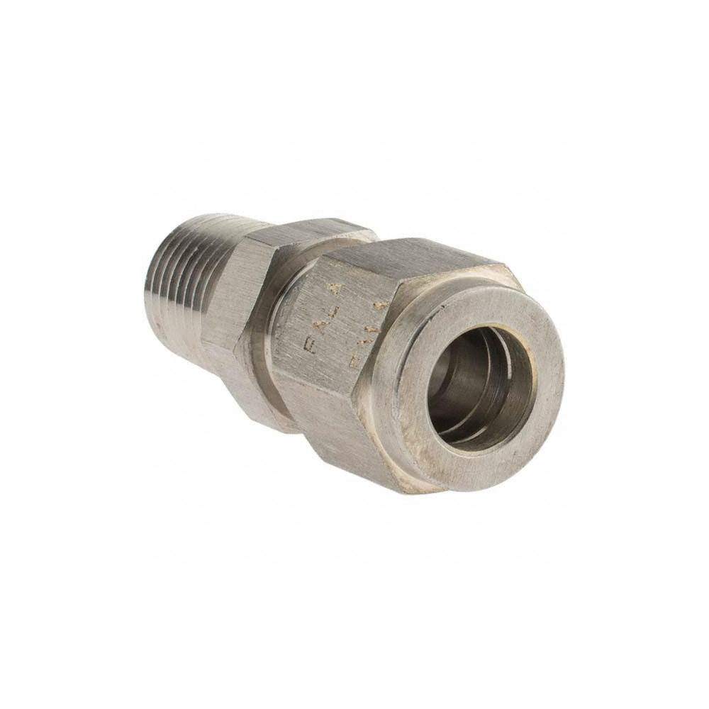 Brennan Compression Tube Connector: 3/8" Tube OD, NPT - KP4253