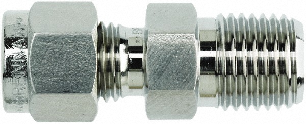 Brennan Compression Tube Connector: 3/8" Tube OD, NPT - KP4253