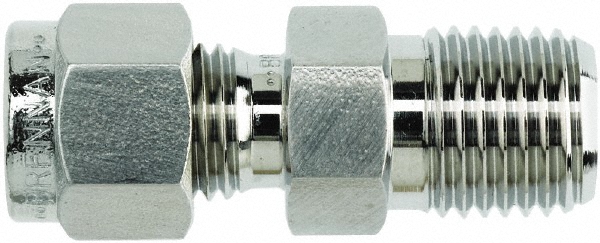 Brennan Compression Tube Connector: 3/8" Tube OD, NPT - KP4253