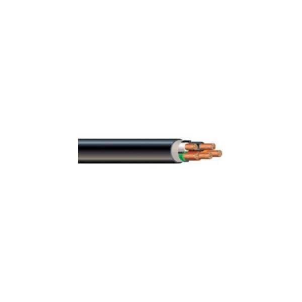 Southwire Type W Mining Cable, 8 AWG, 4 Conductor, 133 Strand, 2kV, Black, Sold by the FT - 55815299