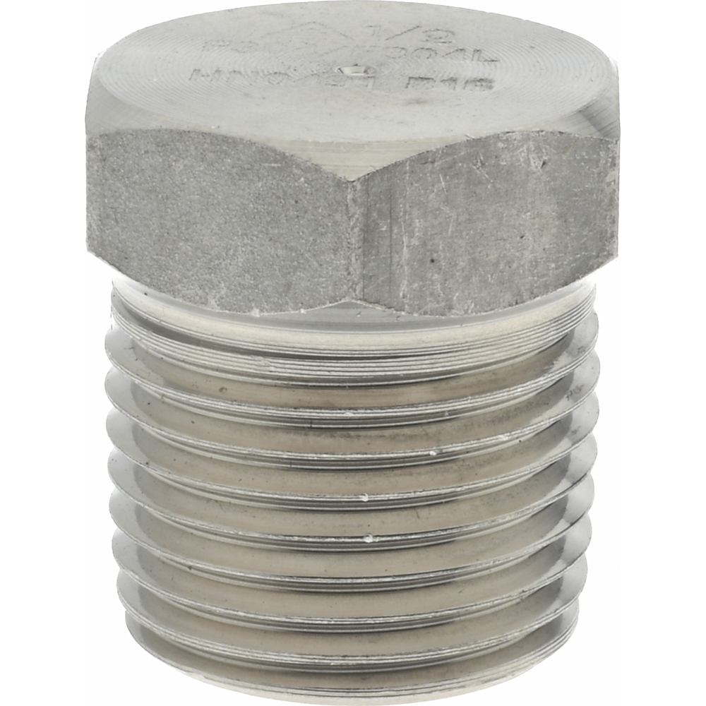 Merit Brass Pipe Hex Plug: 1/4", 304 & 304L Stainless Steel - 3417HD-04