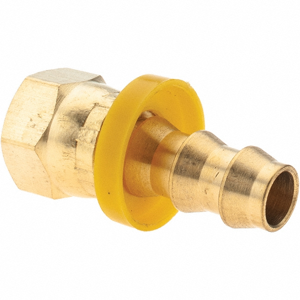 Value Collection Barbed Push-On Hose Female Connector: 9/16" UNF, Brass - 2754004230