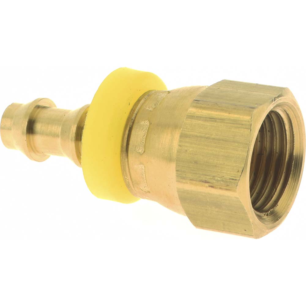 Value Collection Barbed Push-On Hose Female Connector: 9/16" UNF, Brass - 2754004230
