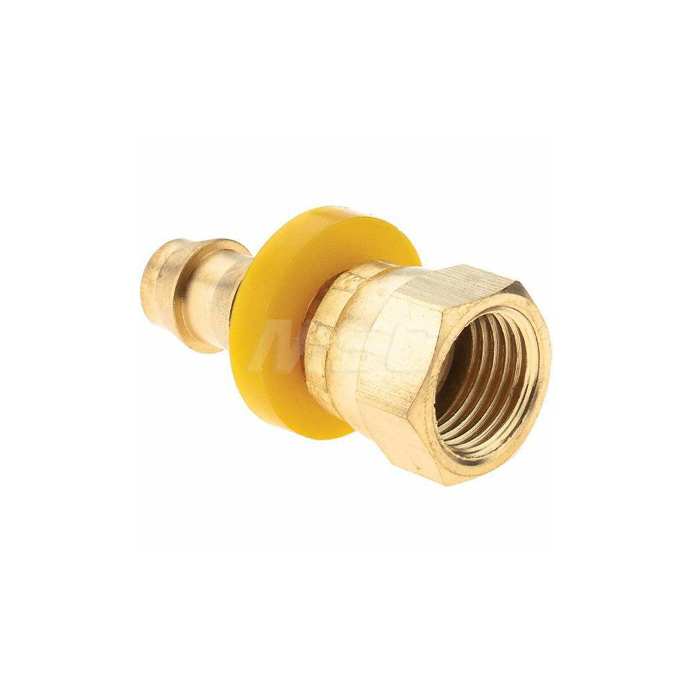 Value Collection Barbed Push-On Hose Female Connector: 9/16" UNF, Brass - 2754004230