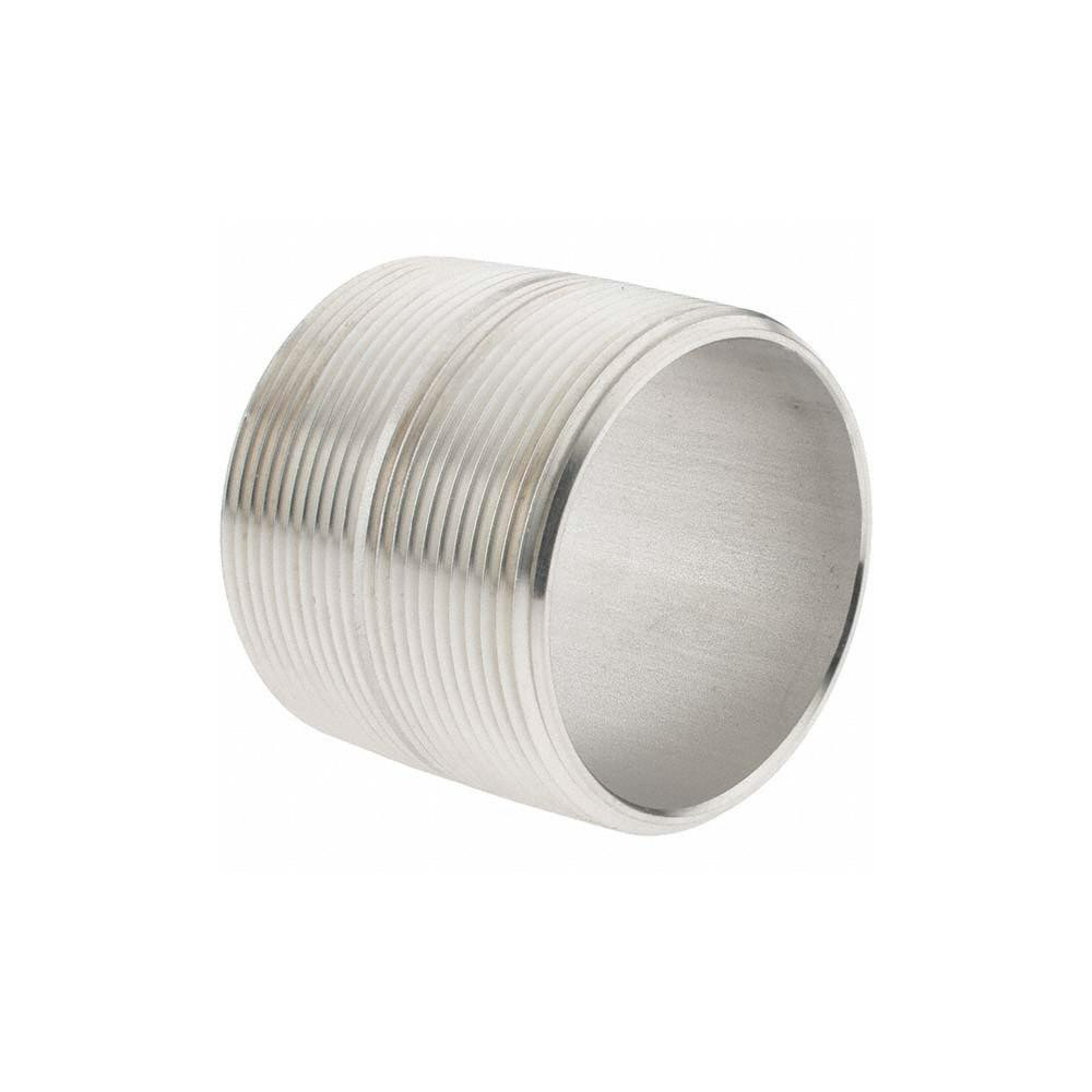 Value Collection Stainless Steel Pipe Nipple: 2" Pipe, Grade 316 & 316L - 6BN2*2