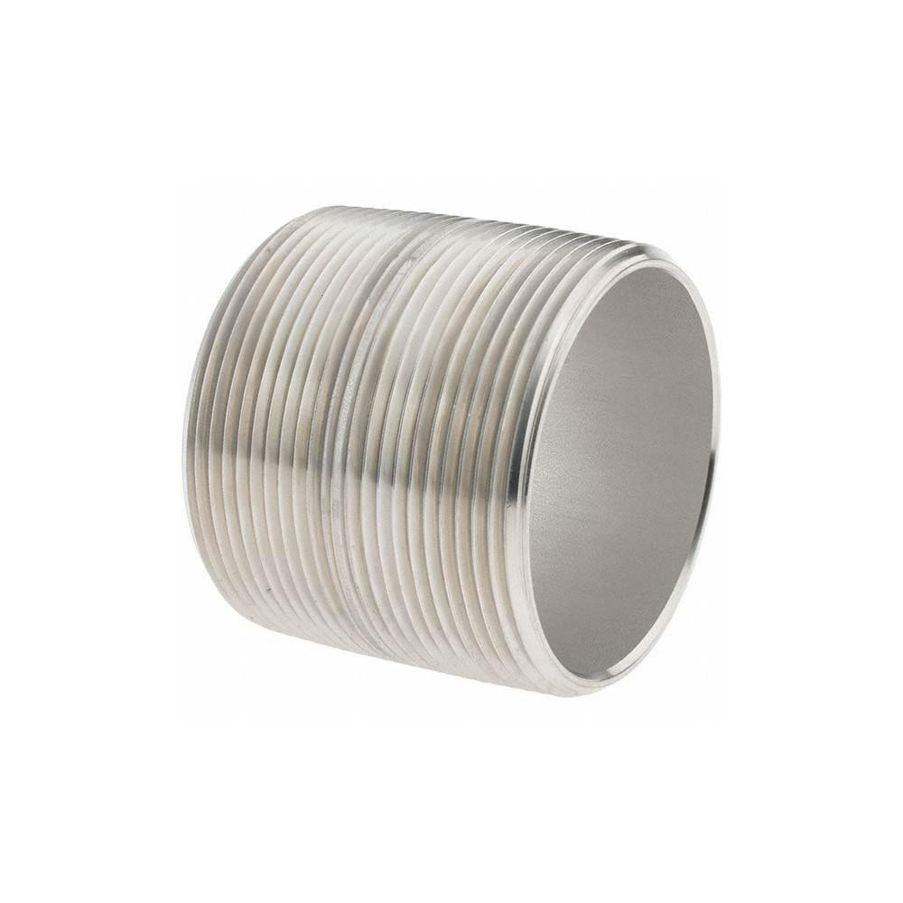 Value Collection Stainless Steel Pipe Nipple: 2" Pipe, Grade 316 & 316L - 6BN2*2