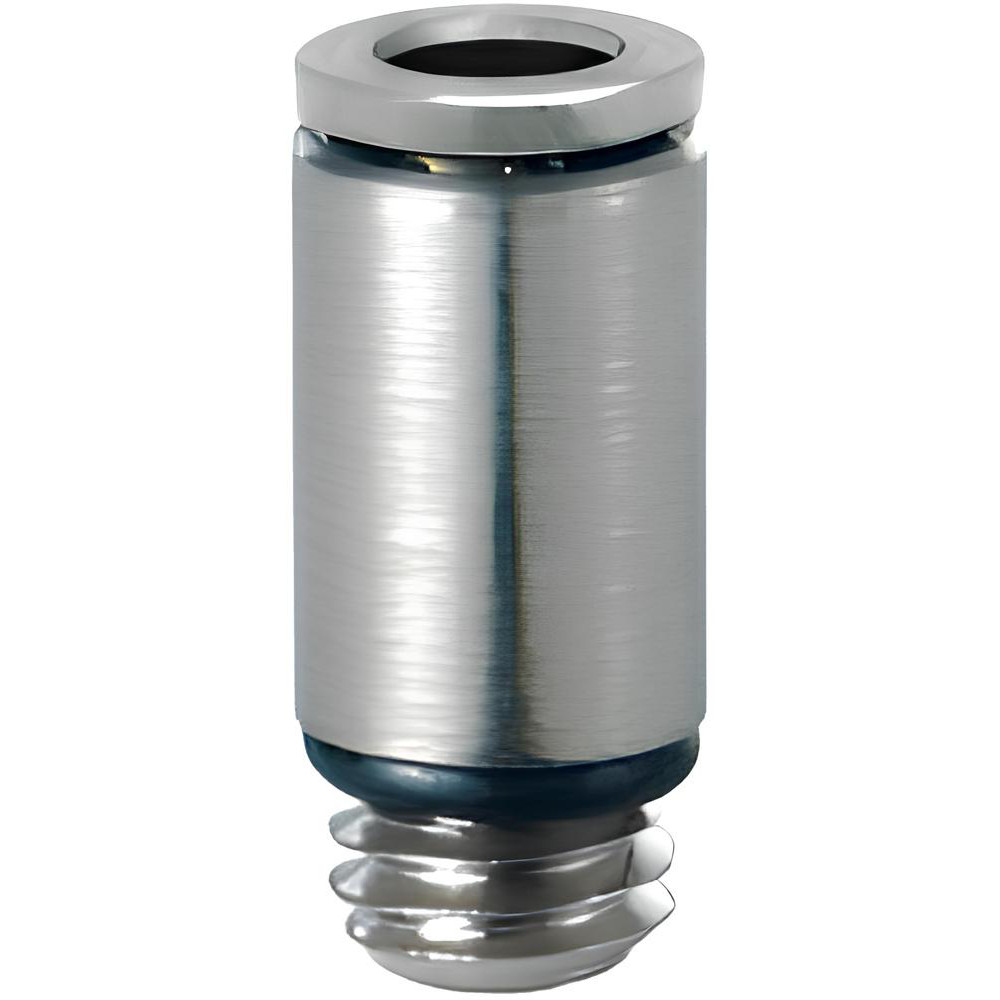 Norgren Push-to-Connect Tube x Metric Thread Fitting: Straight Adapter, M5x0.8 Thread, 5.00 mm OD - 102250505