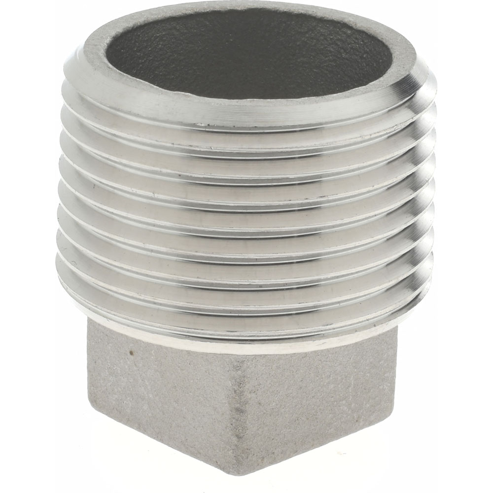 Merit Brass Pipe Square Head Plug: 3/4", 304 Stainless Steel - K417-12