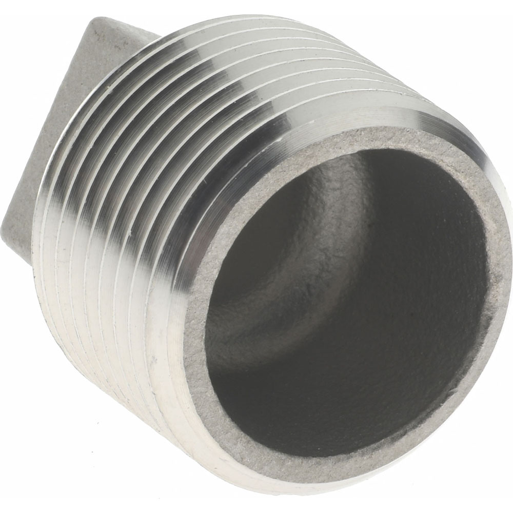 Merit Brass Pipe Square Head Plug: 3/4", 304 Stainless Steel - K417-12