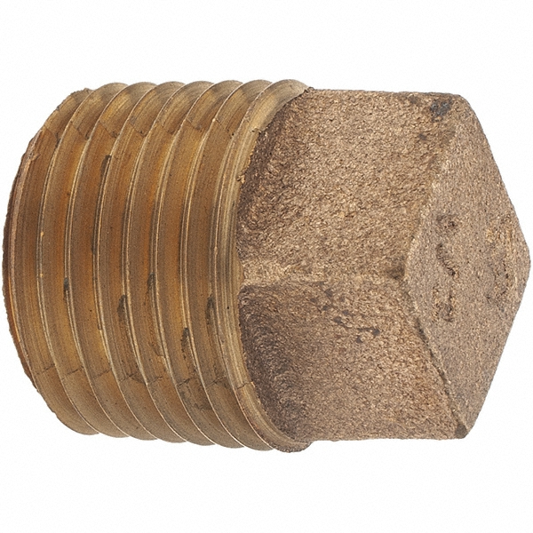 Merit Brass Pipe Square Head Plug: 3/4", 304 Stainless Steel - K417-12