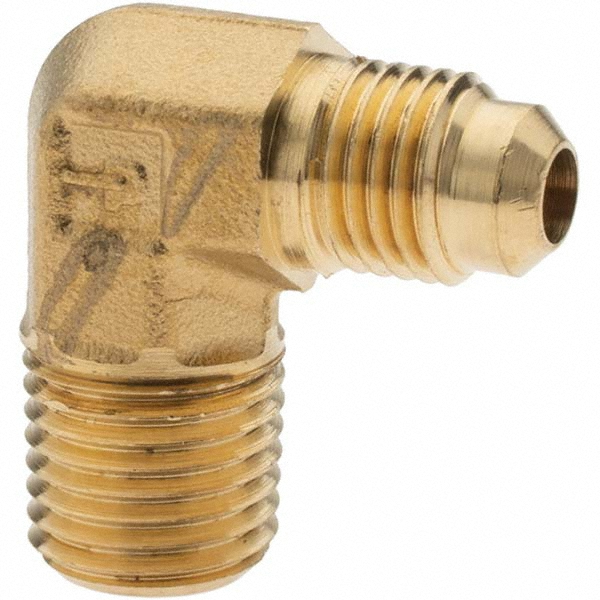 Parker Steel Flared Tube Connector: 3/4" OD, 1/2-14 Thread, 37 deg Flared Angle - 16383
