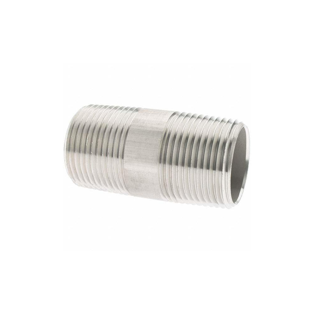 Value Collection Stainless Steel Pipe Nipple: 1" Pipe, Grade 316 & 316L - 6BN1*21/2