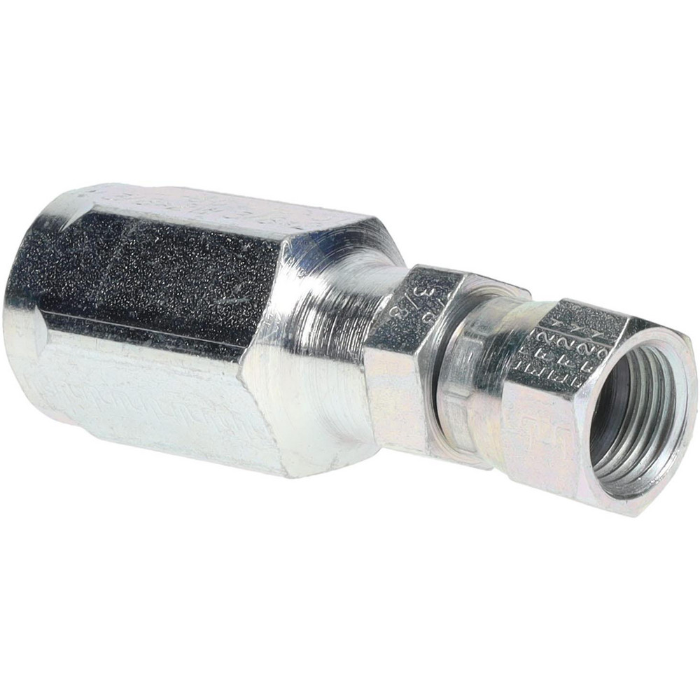 Parker Hydraulic Hose Female Swivel Fitting: 0.25" ID, 4 mm, 7/16-20 - 20630-4-4