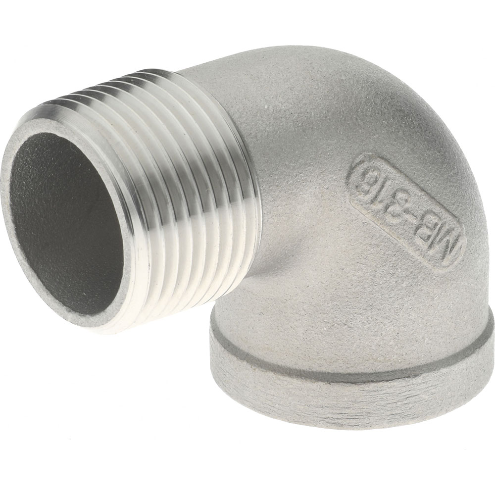 Merit Brass Pipe 90 deg Street Elbow: 1", 316 Stainless Steel - K603-16