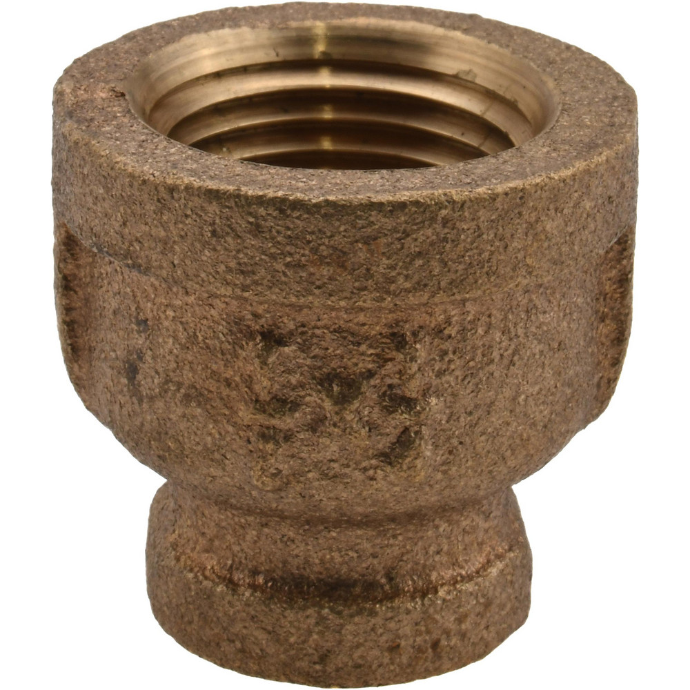 Merit Brass Brass Pipe Reducing Coupling: 1-1/4 x 1" Fitting, Threaded, FNPT x FNPT, Class 125 - X112-2016