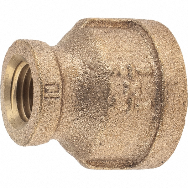 Merit Brass Brass Pipe Reducing Coupling: 1-1/4 x 1" Fitting, Threaded, FNPT x FNPT, Class 125 - X112-2016