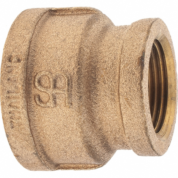 Merit Brass Brass Pipe Reducing Coupling: 1-1/4 x 1" Fitting, Threaded, FNPT x FNPT, Class 125 - X112-2016