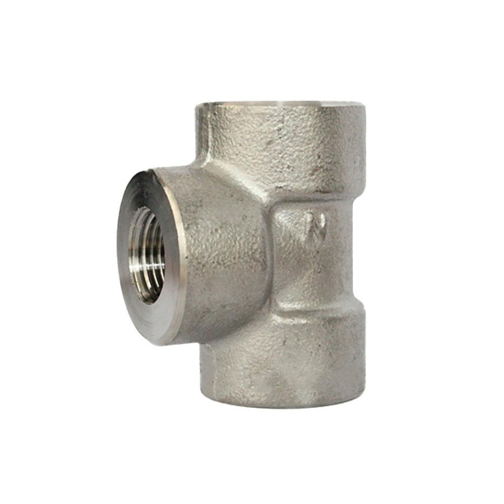 Merit Brass Pipe Tee: 1/8", 304 Stainless Steel - K406-02