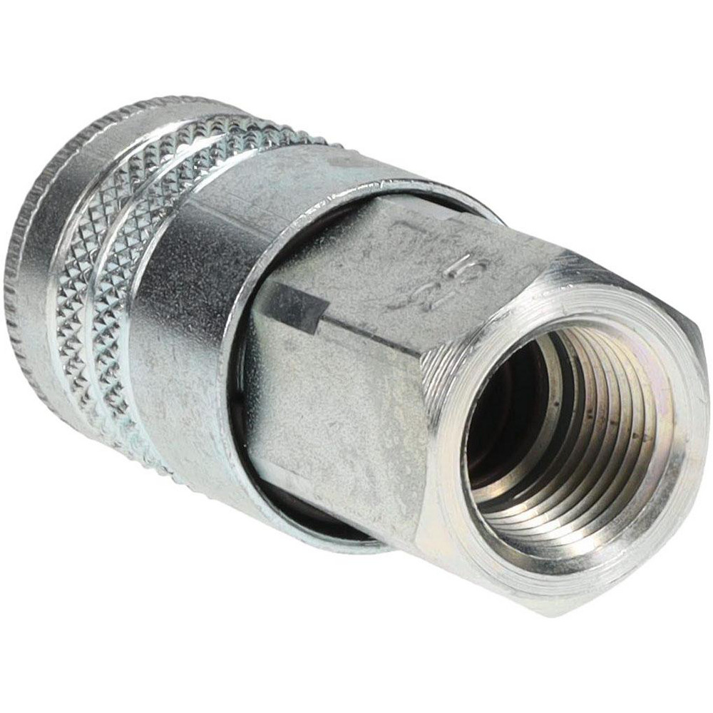 Parker Pneumatic Hose Coupling: 3/8-18, 3/8" Body Dia, Industrial Interchange - 25