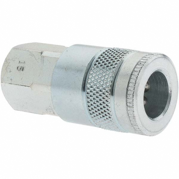 Parker Pneumatic Hose Coupling: 3/8-18, 3/8" Body Dia, Industrial Interchange - 25