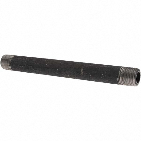 Value Collection Black Pipe Nipple: 3/8" Dia x 6" Long, Schedule 80 - BD-13649