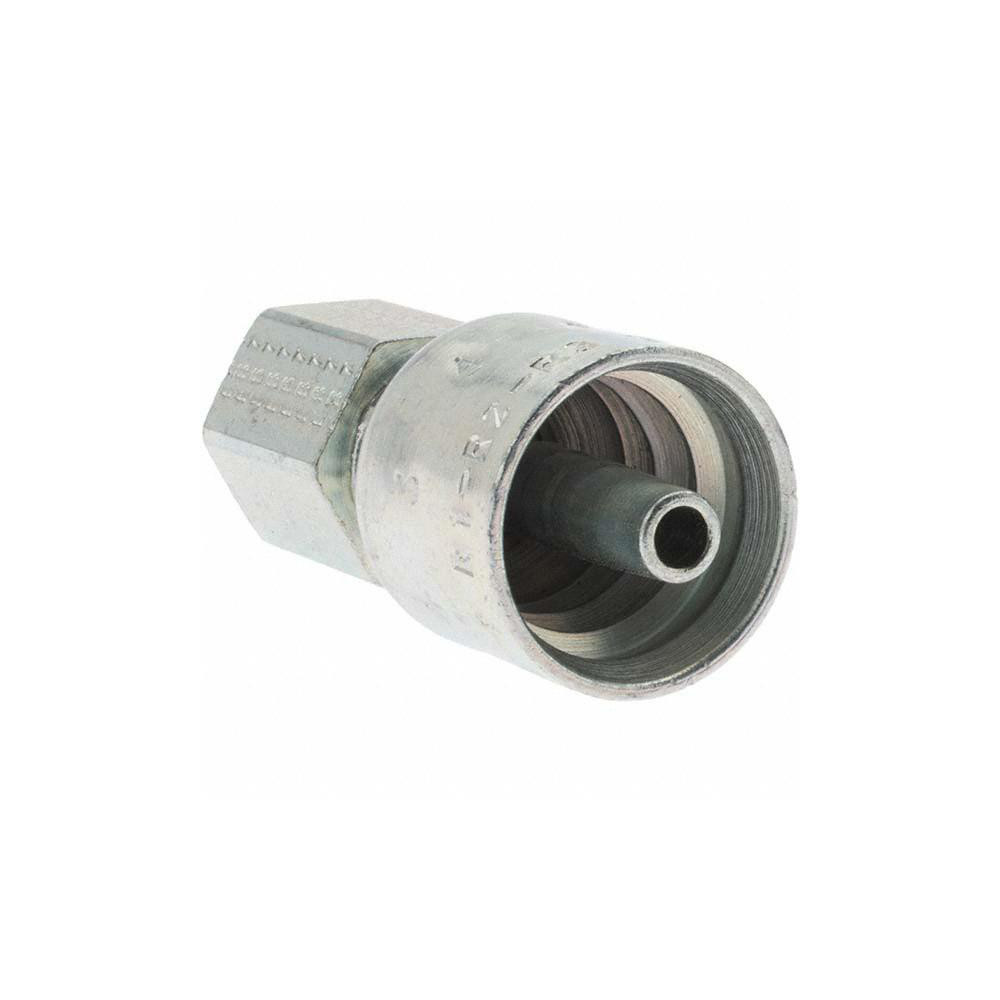 Parker Hydraulic Hose Female Pipe Rigid Fitting: 0.25" ID, 4 mm, 1/4" - KP46908