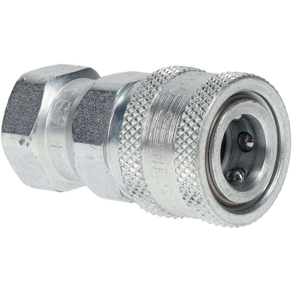 Parker Hydraulic Hose Female Pipe Rigid Fitting: 0.25" ID, 4 mm, 1/4" - KP46908