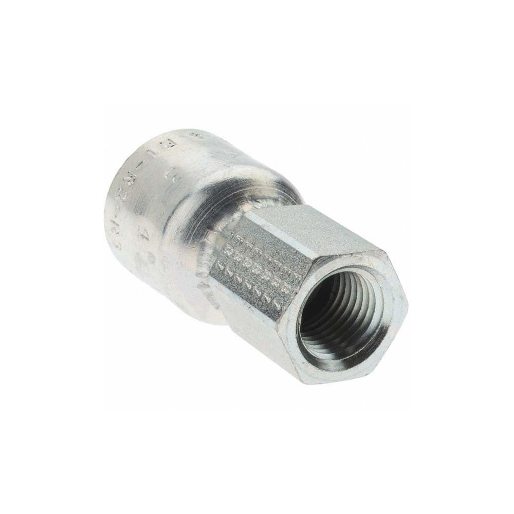 Parker Hydraulic Hose Female Pipe Rigid Fitting: 0.25" ID, 4 mm, 1/4" - KP46908