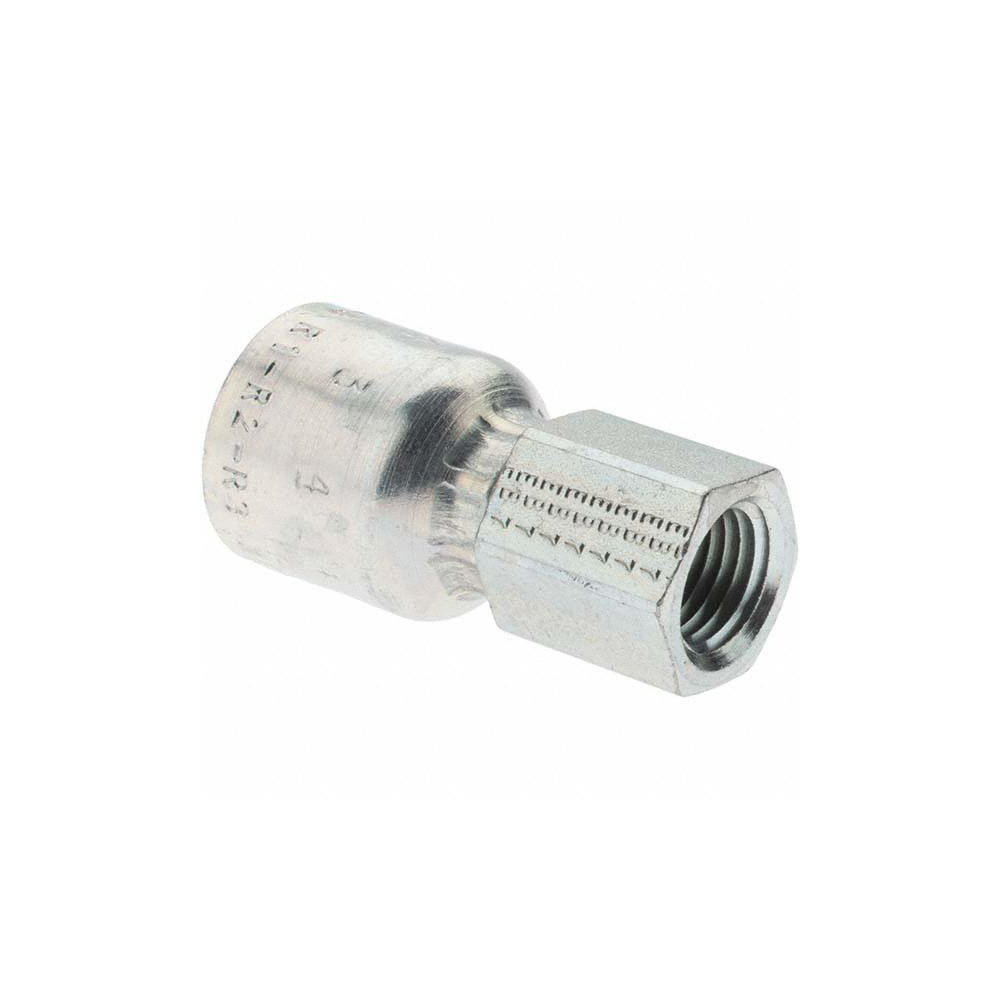 Parker Hydraulic Hose Female Pipe Rigid Fitting: 0.25" ID, 4 mm, 1/4" - KP46908