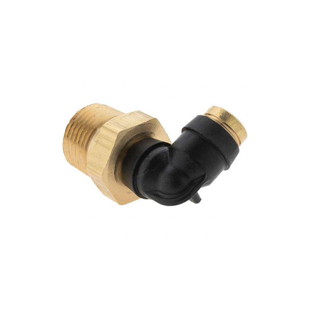 Parker Push-to-Connect Tube x MNPT x Tube x Male Fitting: 90 deg Swivel Elbow, 1/4" OD - BD-PF-00055
