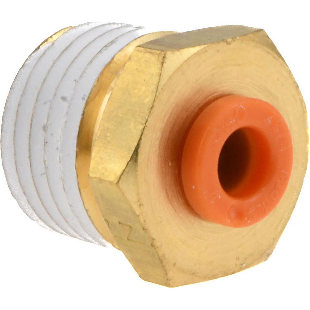 SMC PNEUMATICS Push-to-Connect Push-to-Connect Fitting: Elbow, #10-32 Thread, UNF, 5/32" OD - KQ2L03-32A