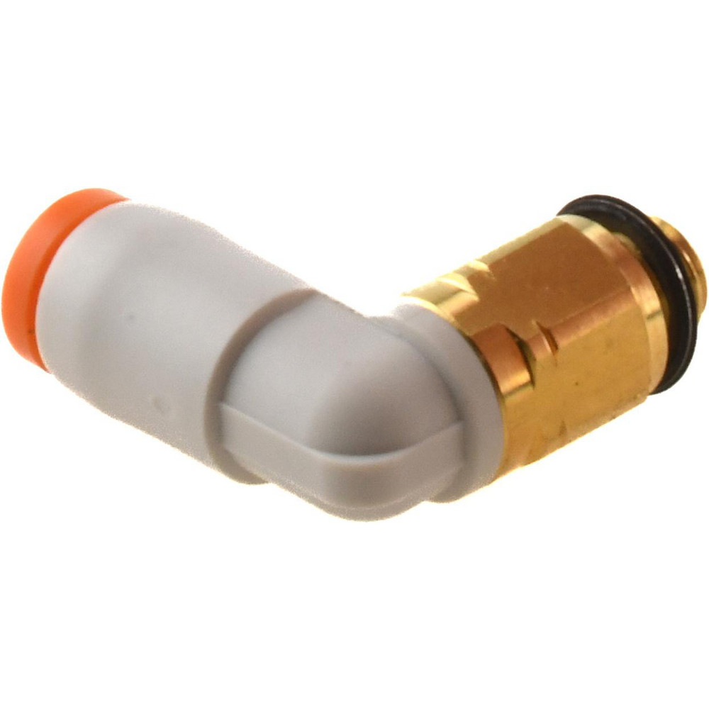SMC PNEUMATICS Push-to-Connect Push-to-Connect Fitting: Elbow, #10-32 Thread, UNF, 5/32" OD - KQ2L03-32A