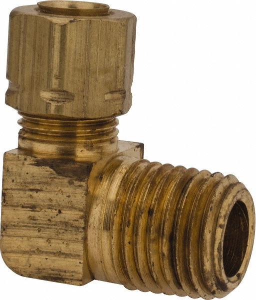 Parker Compression Tube Female Elbow: 1/4-18, 1/4" Tube OD, Compression x FNPT - 170CA-4-4